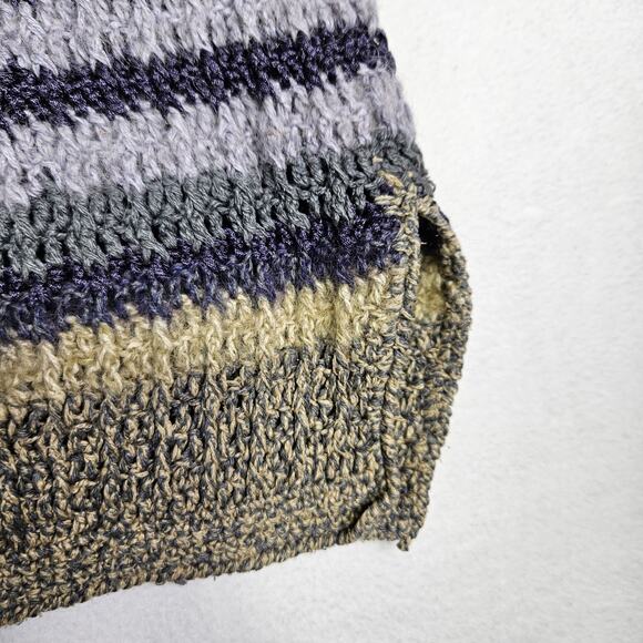 Y2K Sigrid Olsen Silk Mohair Women Cardigan Sweater Handknit Crochet Cabincore M - Picture 4 of 12